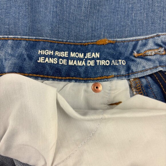 Wild Fable High Rise Mom Jean Womens Size 10 Blue Light Wash Distressed Denim - Picture 7 of 10